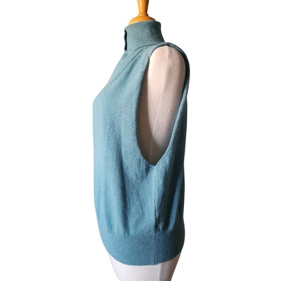 Pilcro by Anthropologie Collared Sleeveless Women Sweater Blue One Size - Picture 3 of 8
